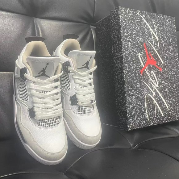 ?Air Jordan 4 Classic little white cement color scheme，Men shoes.? main image 6